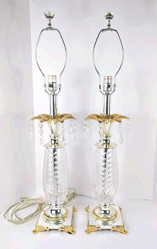 Table lamps clear cut glass - clear,