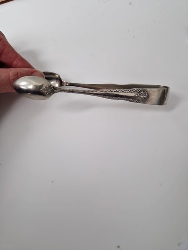 Vintage nickel silver sugar - vintage,