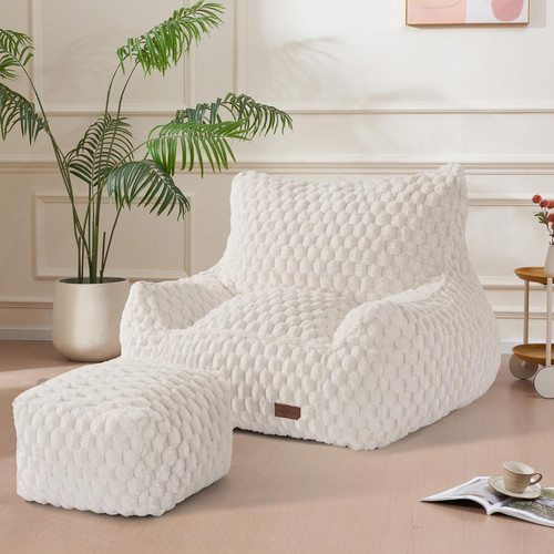 Bean bag chair with - bag, ottoman
