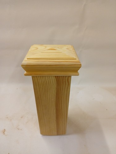 Solid pine staircase newel - solid,