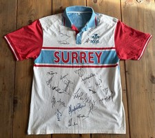 Rare 2013 Signed Surrey Cricket Shirt