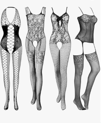 Pack fishnet lingerie - 4,