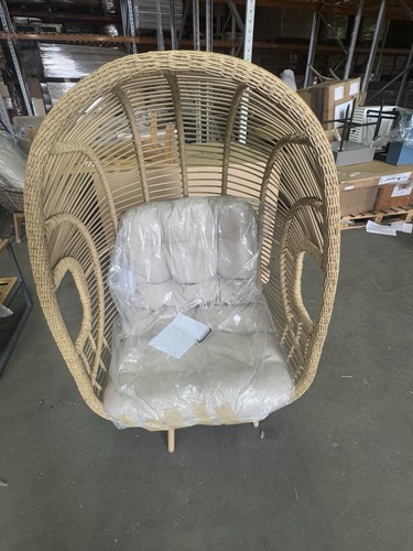 Rotating rattan egg chair - rotating,