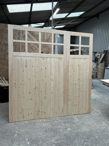 Wooden garage doors - garage,