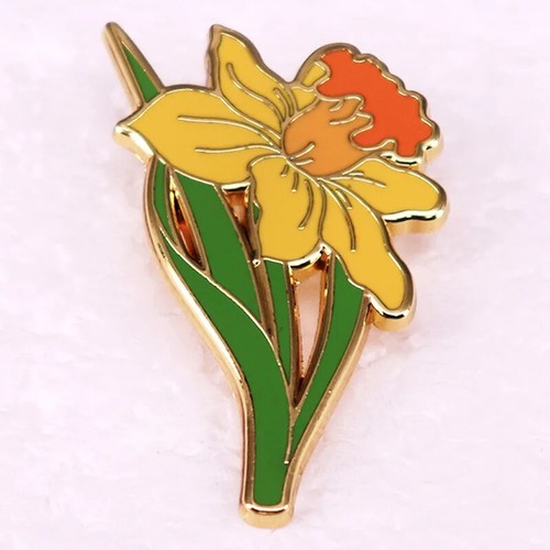 4pcs enamel daffodil - 4pcs, flower