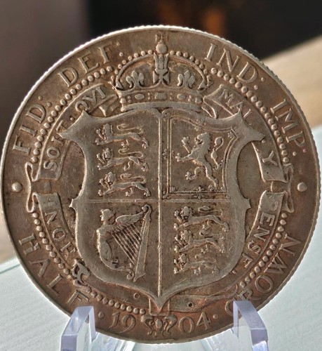 1904 edward vii silver half - vii,