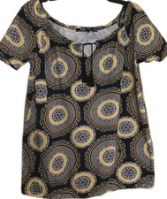 Ladies Black Printed Bubble