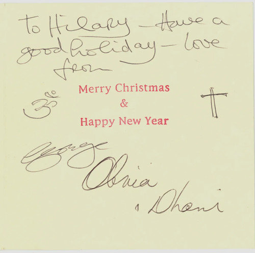 George harrison signed and - george,