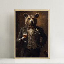 Bear at the Bar print, Bear