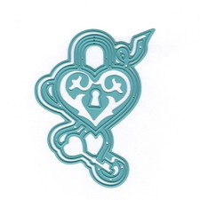 Cutting dies - heart shaped padlock Nellie's Vintasia dies (VIND038)
