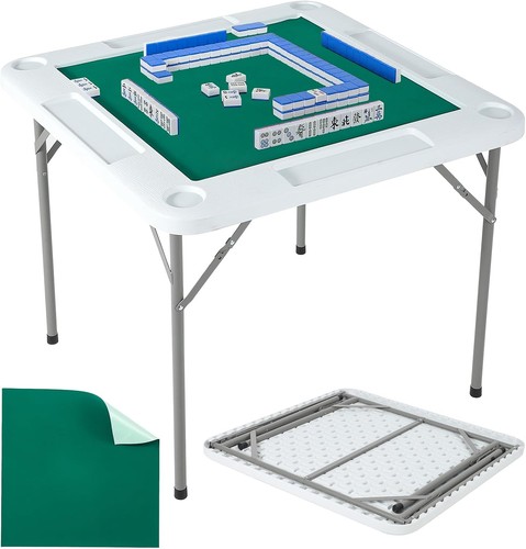 Mahjong table player folding - mahjong,