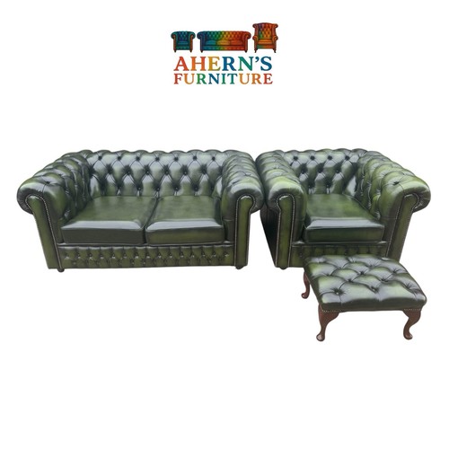 Antique green leather - antique,