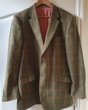 Brook Taverner Tweed Country Jacket Men's Moon Yorkshire Windowpane Check 42 L