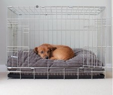 Lords and Labradors Deluxe Dog Crate Heavy Duty Silver, Size Large