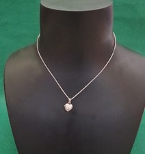 Vintage Solid Silver Necklace Italy, & Heart Shape Locket