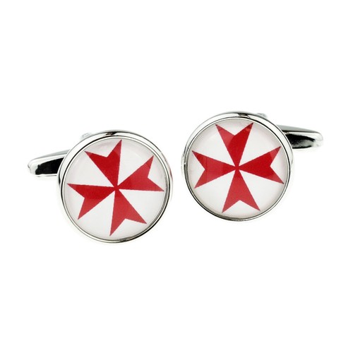 Red maltese cross - maltese, round