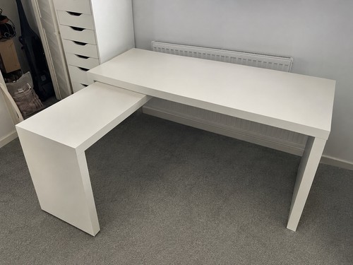 Ikea malm desk with pull - with, pull-out