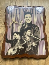 Vintage  Wooden Elvis Clock / House Find / Lovely Condition / Working Condition