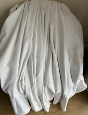 FABULOUS BESPOKE WHITE LINEN STYLE BLACK OUT CURTAINS