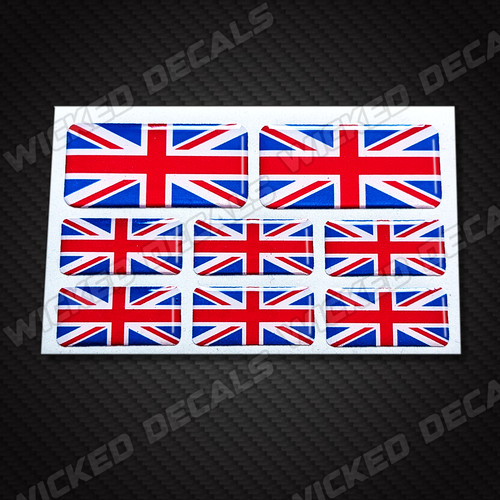 Domed gel union jack flag - x,