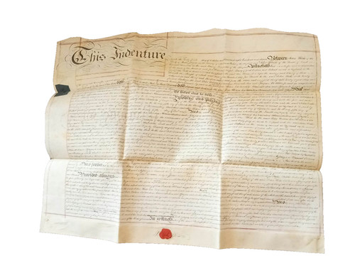 1811 regency vellum indenture - vellum,