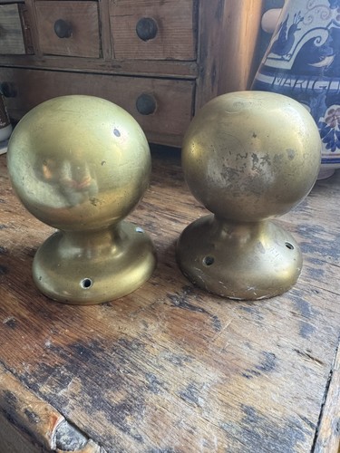 Pair large antique solid - antique,