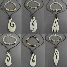 Mens Boys Necklace Bracelet Gift Set MAORI SYMBOL TATTOO STYLE Surf UK  