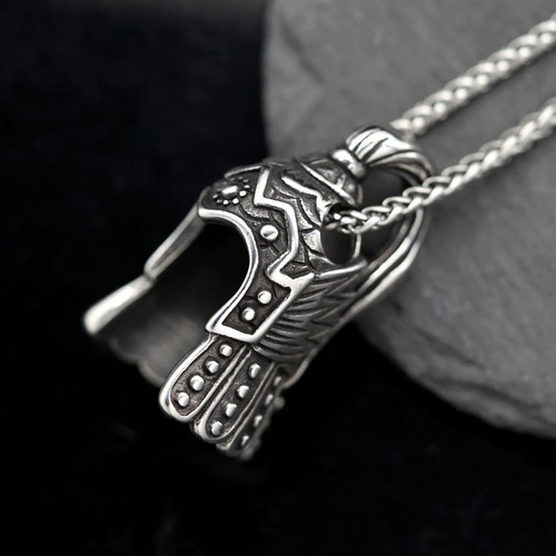 Ancient warrior helmet pendant - ancient,