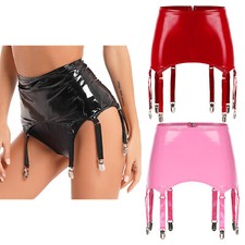 UK Sexy Womens PVC Leather