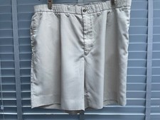 MAINE Golf Beige Shorts 42"W Quick Dry Light Weight Check Modal Blend