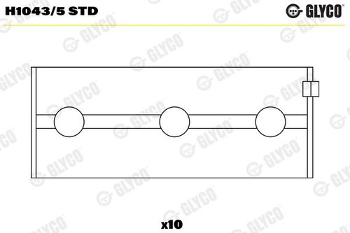 Crankshaft glyco h1043 std - crankshaft, h1043/5