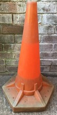 Rare 1980s JSP Navigator Road Traffic Cone Red Orange Plastic  750mm 30"
