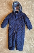 NAVY BLUE PADDED OUTDOOR PLAYSUIT AGE 2 - 3.   