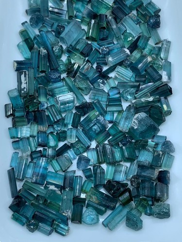 Natural blue tourmaline lot - tourmaline,