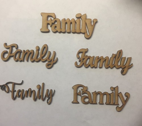 Laserkris wooden family - 5,