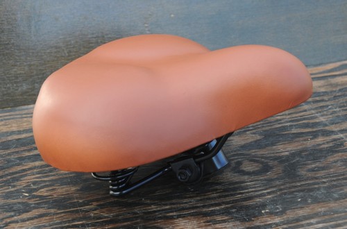 Brown cruiser bicycle saddle - brown,