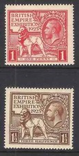 GB 1925 sg432-433 British Empire Exhibition Set MNH A917