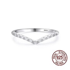 925 Sterling Silver Wishbone V