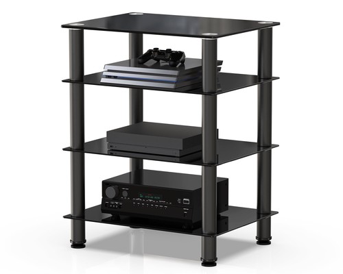 Hifi rack glass aluminium - rack, &