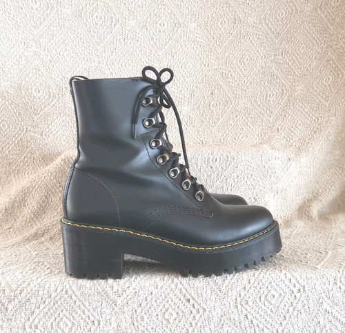 Martens leona black leather - martens,
