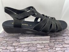 Black Flat Suede Sandals, Clarks Springers, Size5.5, Adjustable,  Immaculate