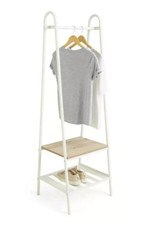  Turner Single Clothes Rail - White | Modern Garment Hanging Storage