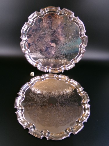 Silver plated serving trays - silver,
