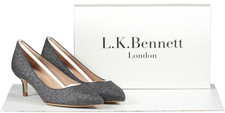 LK Bennett Grey Glitter Kitten