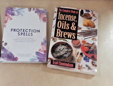 2x Witchcraft Books Incense Oils & Brews & Protection Spells Charity Sale