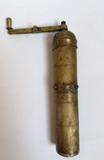 Antique Coffee Spice Grinder Brass Turkish Tarnished Rusted Decorative   