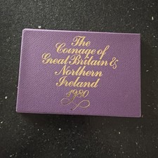 Elizabeth II Proof set 1980 50p - 1/2p in case of issue