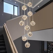 10 Glass Ball LED Chandelier
