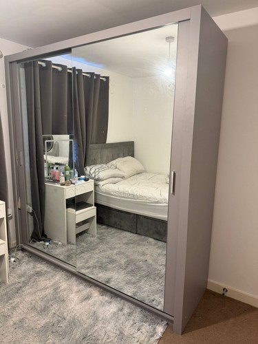 Grey triple sliding - grey, door