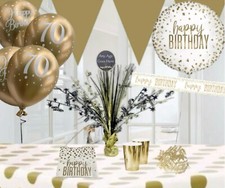 70th birthday white gold black